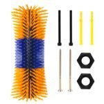 Livestock Scratch Brush, Multi-Purpose Livestock Grooming Brush with Screws, Relieve Itching on Back, for Cows, Horses, Sheep, and Pigs (Circular Arc, Blue & Yellow) - Image 2