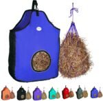 Majestic Ally 1200 D Hay Feeder Tote Bag for Horses, Sheep with Reflective Trim- Reduces Waste - Comes with 36” Hay Net. (Royal Blue) - Image 2