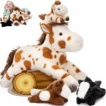 MaoGoLan 4 Pcs Horse Plush Stuffed Animal, Large Stuffed Mommy Horse with Babies Pony Toys Plushies,Horse Stuffed Animal Bulk for Kids,Christmas Birthday Gift 21 inches - Image 2