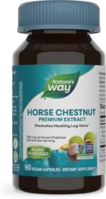 Nature's Way Standardized Horse Chestnut, Premium Extract, Promotes Healthy Leg Veins*, 250 mg per Serving, Vegan, 90 Capsules (Packaging May Vary) - Image 2