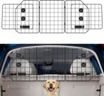 OUSHENG Car Dog Barrier for SUV, Adjustable Pet Divider Gate for Trunk Cargo Area, Universal-Fit Back Seat Heavy-Duty Wire Mesh Dogs Separator Guard Net, Vehicles Safety Travel Accessories - Image 2