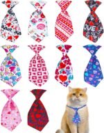 PET SHOW 10 Pack Valentines Small Dog Ties Neckties for Doggies Cats Adjustable Holiday Grooming Accessories Neck Ties Bowties Girl Boy Pets Festival Costumes Puppy Wedding Party Gift Favor(Small) - Image 2
