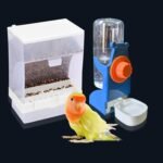 PINVNBY 2 PCS No Mess Bird Feeder Water Dispenser Set, Automatic Birds Water Feeder, Parakeet Seed Food Feeding Drinker for Cage, Plastic Parrot Feeder Accessories for Parakeets Cockatiel Lovebird - Image 2