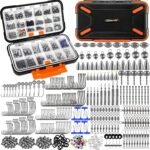 PLUSINNO 264/397pcs Fishing Accessories Kit, Organized Fishing Tackle Box with Tackle Included, Fishing Hooks, Fishing Weights Sinkers, Swivels, Beads, Fishing Gear Set Equipment for Bass Trout - Image 2