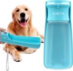 Portable Dog Water Bottle for Walking 19 OZ or 12 OZ Portable Pet Water Bottles for Puppy Small Medium Large Dogs Water Dispenser Dog Water Bowl Dog Accessories (19OZ Blue) - Image 2