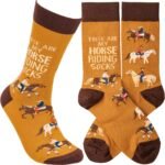 Primitives by Kathy These are My Horse Riding Socks Colorful Socks - Image 2