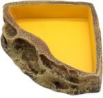 Reptile Feeder Resin Bowl Amphibian Reptile Bowl for Reptile Lizard Gecko Bearded Dragon Turtle - Image 2
