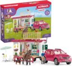 Schleich Horse Club, Horse Toys for Girls and Boys, Camping Trip with Camper Playset - Image 2