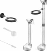 Shrimp Feeding Tube Dish Set, Cleaning Brush Feeding Rings, Shrimp Feeder Tube Fish Tank Feeder for Shrimp Bettas Clams Tropical Fish Supplies - Image 2