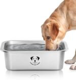 Stainless Steel Dog Bowls for Large Dogs, High Capacity Metal Dog Food Bowls, Dog Food and Water Bowls for Large, X-Large, and Big Dogs 1.25 Gallons - Image 2