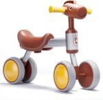 TWFRIC Balance Bike for 1+ Year Old Boys Girls, Toddler Balance Bike 12-36 Month No Pedal 4 Wheels Ride-on Baby Bike Riding Toys for 1 Year Old Birthday Gifts(Brown) - Image 2