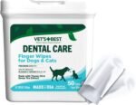 Vet's Best Dental Care Finger Wipes - Reduces Plaque & Tartar Build Up - Freshens Breath - Teeth Cleaning Finger Wipes for Dogs & Cats - 50 Count - Image 2