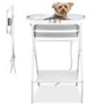 YUEPET Elevated Collapsible Dog Bathtub, Portable Dog Shower Tub with Safety Collar, Foldable Dog Washing Station for Bathing and Grooming for Puppies Medium Dogs Cats Pets - Image 2
