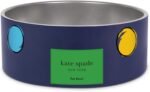 kate spade new york Dog Dish for Food and Water, Stainless Steel Bowl with Non-Slip Base, 2 Cup (16oz) Capacity, Small & Medium Pet Bowl for Dogs, (Watercolor Dot) - Image 2