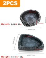 CoguZed 2 Pcs Reptile Feeding Dish Corner Bowl, Reptile Water Dish Food Bowl, Reptile Feeding Terrarium Bowls for Bearded Dragon Lizard Frog Gecko Snake Tortoise Hermit Crab - Image 3