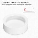 4 Pcs Reptile Bowl Food Dish Reptile Water Food Feeding Dish Ceramic Worm Pet Bowl Anti Escape for Lizard Anoles Bearded Dragon - Image 4