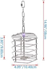 Litewoo Bird Stainless Steel Foraging Toy Feeder Cage Food Container Hanging Chewing Toy - Only Blocks Colorful Parrot Toys Hanging Toy for Parakeet Cockatiel Conure Macaw (Feeder) - Image 3