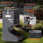 Automatic Dog Feeder Large Breed with Lid, 25 Lbs Outdoor and Intdoor Gravity Dog Feeder and Hanging Self Feeding Dog Food Dispenser, Automatic Dog Feeders for Large Dogs, Cats, Deer, Chicks - Image 4