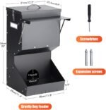Automatic Dog Feeder Large Breed with Lid, 25 Lbs Outdoor and Intdoor Gravity Dog Feeder and Hanging Self Feeding Dog Food Dispenser, Automatic Dog Feeders for Large Dogs, Cats, Deer, Chicks - Image 9