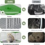 Acrylic Transparent Portable Pet Cage for Cats, Rabbits & Small Pets - 360° Visible, Indoor & Outdoor Use, Easy to Move,Easy-Clean & Space-Saving Design, Durable Design for All Pet Lovers - Image 5