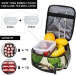 Couple Parrots Olive Lunch Bag for Men Women Insulated Lunch Box for Adult Reusable Lunch Tote Bags Large Capacity Lunch Case Leakproof Cooler Lunch Container for Work Travel Office - Image 4