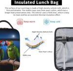 parrots Lunch Bag for Men Women Insulated Lunch Box for Adult Reusable Lunch Tote Bags Large Capacity Lunch Case Leakproof Cooler Lunch Container for Work Travel Office - Image 5