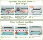 PINVNBY Plastic Reptile Feeding Box with Wheels,Reptiles breeding Enclosure Cages Transparent Amphibians Habitat Terrarium Tank Portable Transport Container for Lizard,Bearded Dragon(Blue) - Image 4