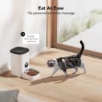 PETLIBRO Automatic Cat Feeder, Automatic Cat Food Dispenser with Timer Interactive Voice Recorder, Auto Cat Feeder with 1-4 Meals Control Dry Food, White Opaque - Image 4