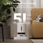 PETLIBRO Automatic Cat Feeder, 5G WiFi Pet Feeder for Two Cats or Dogs with Remote Control, 5L Cat Food Dispenser with Low Food Sensor, 1-10 Meals Per Day, Up to 10s Meal Call for Pets - Image 3