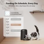 PETLIBRO Automatic Cat Feeder, Cat Food Dispenser Battery-Operated with 180-Day Battery Life, AIR Timed Pet Feeder for Cat & Dog, 2L Auto Cat Feeder, Black - Image 4