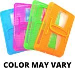 Needzo Mini Neon Plastic Reptile Carrier, Small Terrariums for Hermit Crabs, Lizards, and More with Palm Tree Accessory, Crab Hunting Supplies, Color May Vary, 7 Inches - Image 3