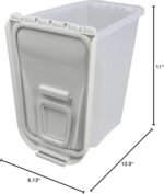 Van Ness 4-Pound Food Dispenser with Fresh-Tite Seal, White , Large (FD4), Clear - Image 3