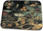 3dRose Bathroom Bath Rug Mat - The Desert by Georg Flegel Table Filled with Desert and a Parrot BLN Food and Dining Fine Art Collection - Image 2