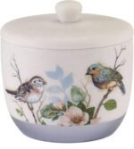 Avanti Linens - Covered Jar, Countertop Organizer, Bird Design Home Decor (Love Nest Collection) - Image 2