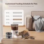 Automatic Cat Feeder and Water Fountain, Timed Pet Dry Food Dispenser, Programmable Portion Control, 1-6 Meals Per Day, Cat Fountains for Drinking with Filter, Small Pets (3L Combo) - Image 3