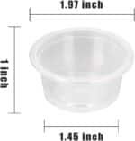 1oz Crested Gecko Food Cups, 100Pcs Reptile Plastic Feeding Dish - Image 3
