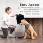 IRIS USA WeatherPro Airtight Dog Food Storage Container 50 Pound, Removable Wheels, for Dog Cat Bird Pet Food Storage Bin, Keep Fresh, Translucent Body, Easy Mobility, Clear/Black - Image 8