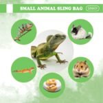 Bearded Dragon Sling Carrier, Small Animal Bag for Lizards and Small Reptile with Adjustable Strap, Breathable Material and Stable Triangular Joint Design (Forest Color) - Image 7