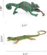 UANDME 8pcs Lizard Animal Figurines Realistic Reptile Animal Figures Chameleon Prank Props Scary Toy Playset Wilde Life Creatures - Image 3
