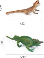 UANDME 8pcs Lizard Animal Figurines Realistic Reptile Animal Figures Chameleon Prank Props Scary Toy Playset Wilde Life Creatures - Image 6