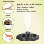 Automatic Reptile Water Dish 13.5Oz Reptile Water Bowl Bearded Dragon Leopard Gecko Snake Lizard Terrarium Tank Accessories… (Black) - Image 4