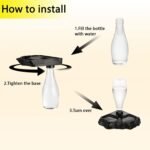 Automatic Reptile Water Dish 13.5Oz Reptile Water Bowl Bearded Dragon Leopard Gecko Snake Lizard Terrarium Tank Accessories… (Black) - Image 5