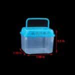6 Pack Small Reptile Carrier Breeding Box Snake Plastic Hatching Container with Cover Handle for Snake Bearded Dragon Lizard Frog Fish Turtle Hermit Crab (7.48 x 7.48 x 5.5 Inch) - Image 6
