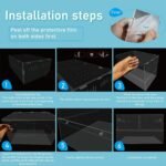 Reptile Terrarium Tank, Hermit Crab Bearded Dragon Enclosure Cage, Habitat Feeding Breeding Box for Amphibian Jumping Spider, Clear Acrylic, 16x8x8 Inch - Image 10