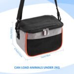 Small Animal Carrier Bag, Hamster Carrier Bag, Small Animal Travel Bag， Double Zippers Pets Travel Bag Breathable Hamster Carrier with Removable Liner for Small Animal (Black) - Image 6