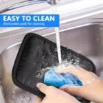 Small Animal Carrier Bag, Hamster Carrier Bag, Small Animal Travel Bag， Double Zippers Pets Travel Bag Breathable Hamster Carrier with Removable Liner for Small Animal (Black) - Image 7