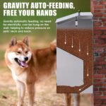 Automatic Dog Feeder Large Breed Outdoor Auto Dog Food Dispenser 25lbs Large Capacity Stainless Steel Gravity Pet Feeder Dog Feeding Station Pet Dry Food Dispenser (M) - Image 4