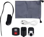 4K Cat Collar Camera IPS Touch Screen HD Pet Camera Small Action Sport Dog Cam Magnetic Clip Back Shake Proof (White) - Image 2