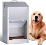 Automatic Dog Feeder Large Breed Outdoor Auto Dog Food Dispenser 25lbs Large Capacity Stainless Steel Gravity Pet Feeder Dog Feeding Station Pet Dry Food Dispenser (M) - Image 2