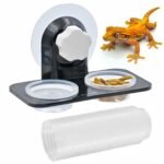 Crested Gecko Feeding Ledge [Non-Suction Cup], with 30 pcs 0.5oz Food Cups, Reptile Food Bowls and Water Dish for Lizard Or Other Small Pet Amphibian Feeder Ledge Accessories Supplies - Image 2